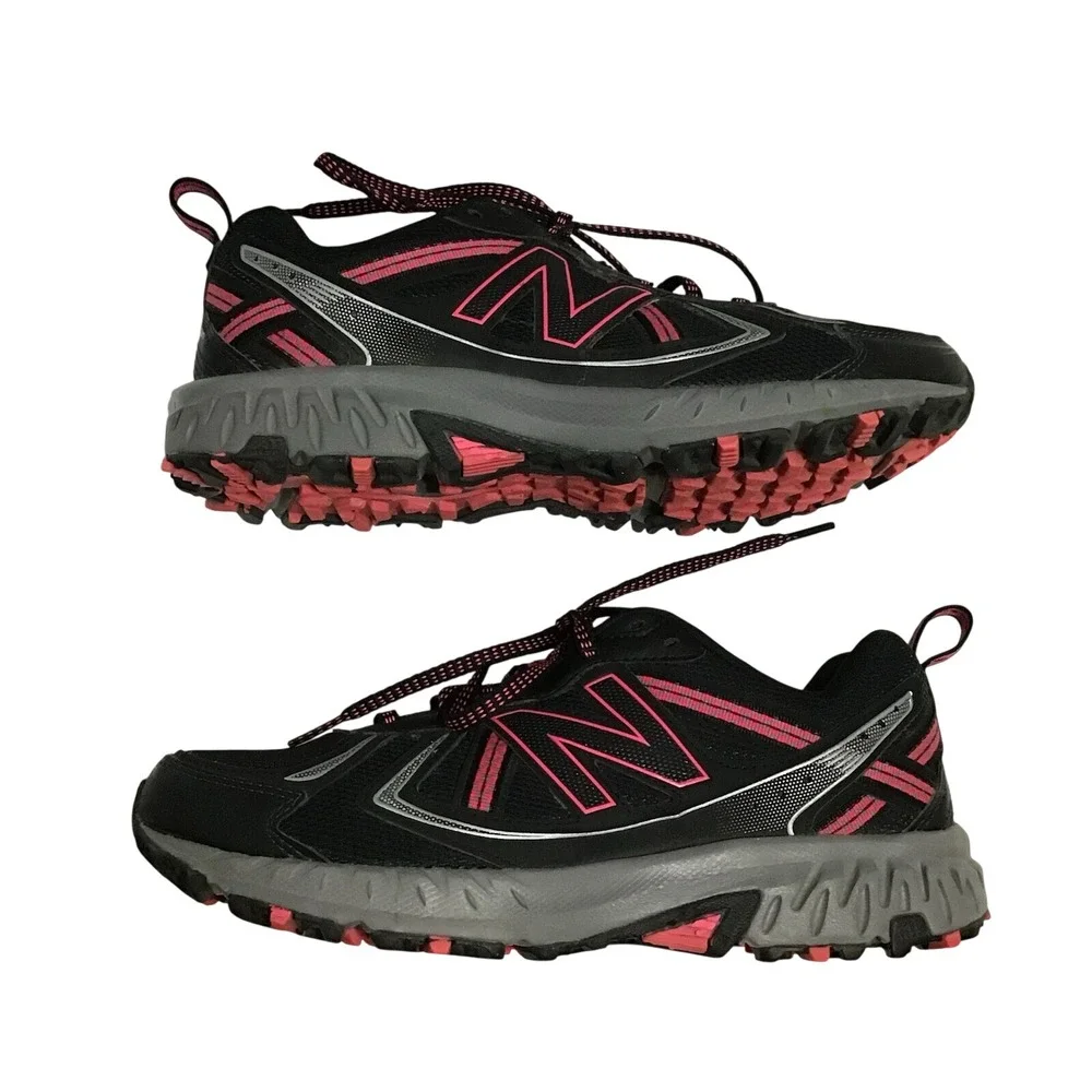 New Balance WT410LB5 Womens Black Pink Trail Running Shoes Size‎ 8